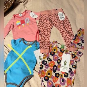 Peekaboo Beans 12-18 NWT lot (4 items + beanie) fits bigger : like 18-24
